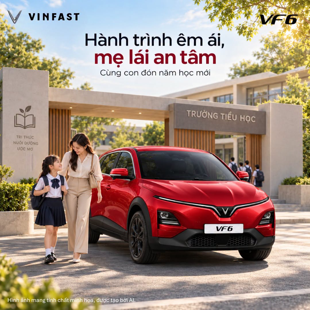VinFast VF 6 - Hành trình êm ái, mẹ lái an tâm